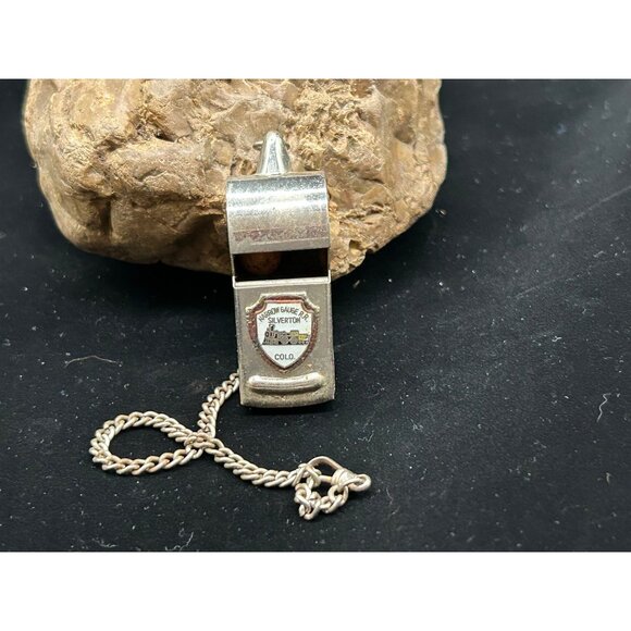 Vintage brass whistle of the railway worker/ guard Narrow Gauge Rail Road Silver - Picture 3 of 5